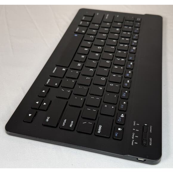 Ultra-Slim Rechargeable Bluetooth Keyboard w/o Charing Cable Black 86-10 - Picture 6 of 12